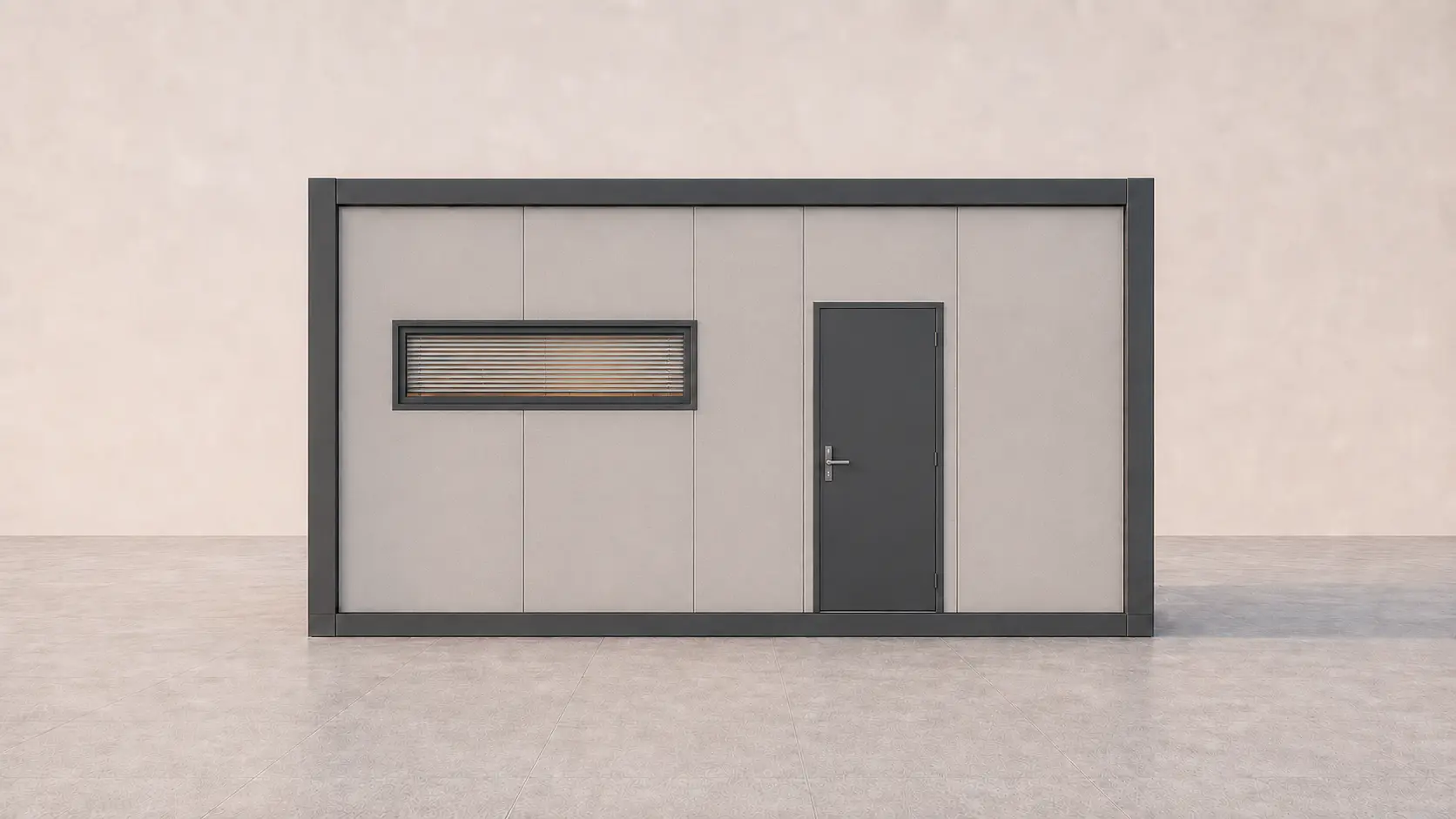 Módulo Flexpace configurado como dormitorio